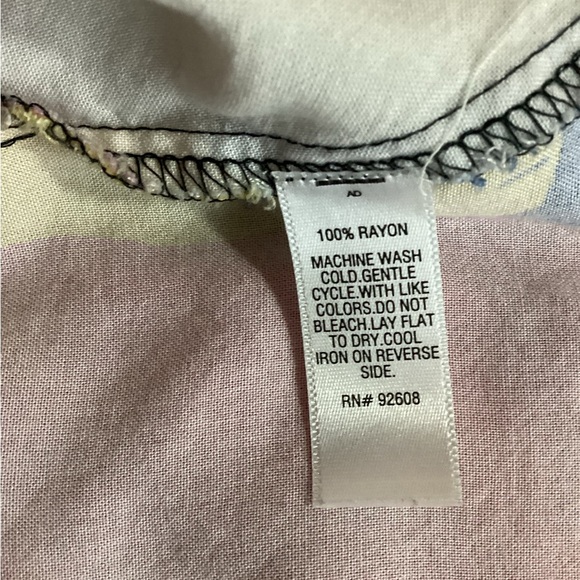 JM Collection Multicolor Abstract Women's Button Down Shirt, Plus Size 1X - Picture 7 of 7